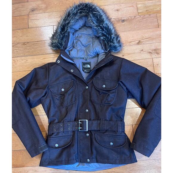 The North Face Primaloft Insulated women's Brown Hooded Jacket SIZE Small - Picture 3 of 9